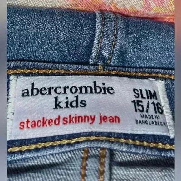 Abercrombie Kids Stacked Skinny Jeans Boys Size‎ 15/16 Slim - Picture 3 of 7